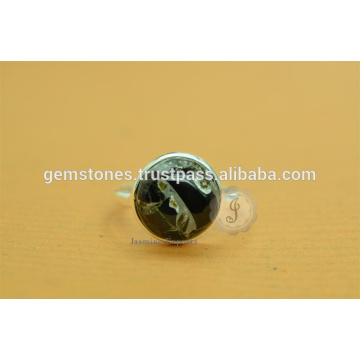 Best Quality Semi precious Gemstone Sterling Silver Round Bezel Setting Ring Jewelry Wholesale Supplier and Manufacturer